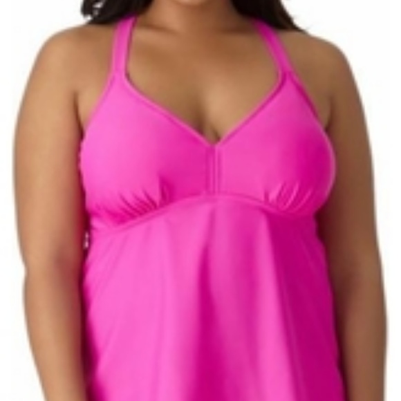 hot pink tankini top